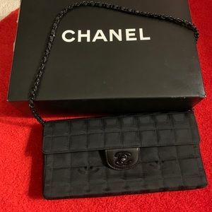 Authentic Chanel ‪‪Nylon Quilted Shoulder Bag ‬‬